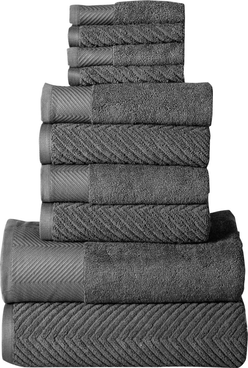 10 Piece 100% Cotton Towel Set - Image 3