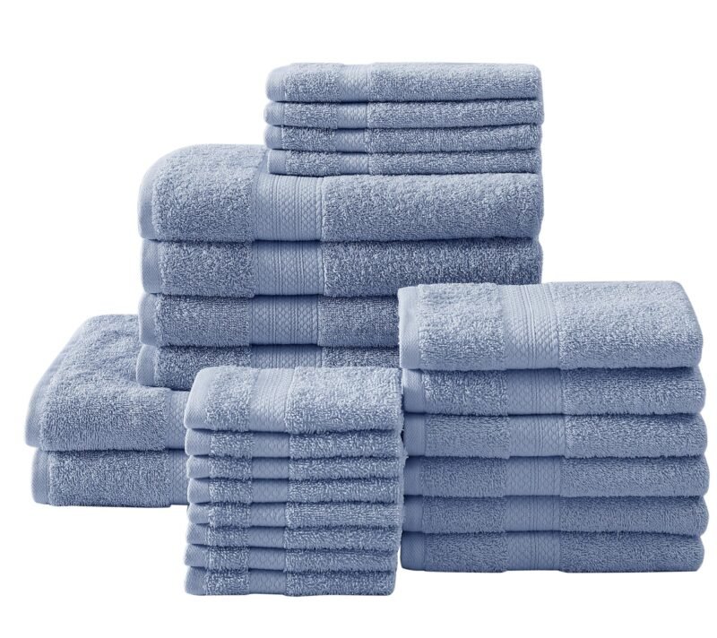 24 Piece 100% Cotton Bath Towel Set - Image 3