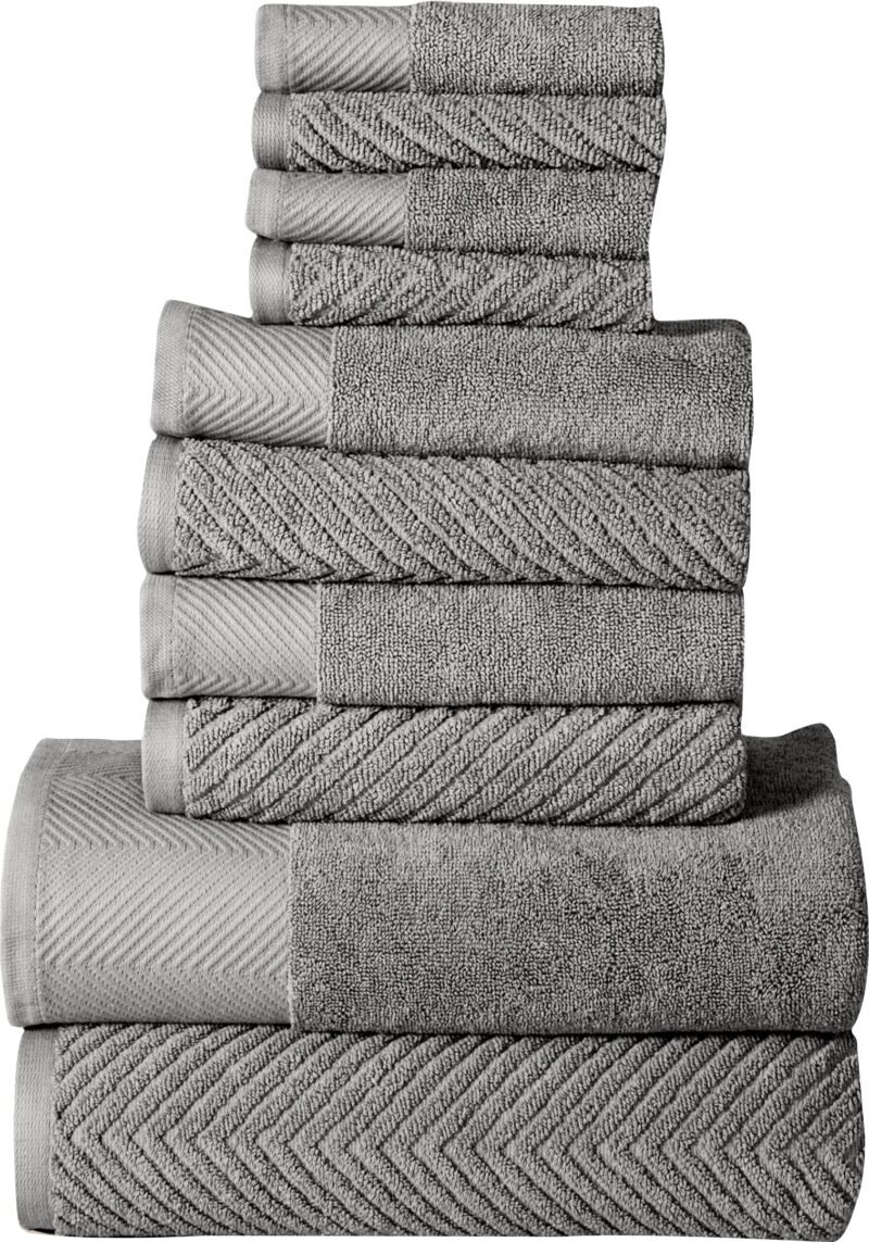 10 Piece 100% Cotton Towel Set - Image 4