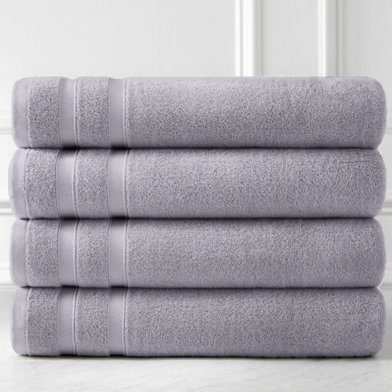 Premium Quality 4 Piece 100% Cotton Bath Towel Set - Image 4