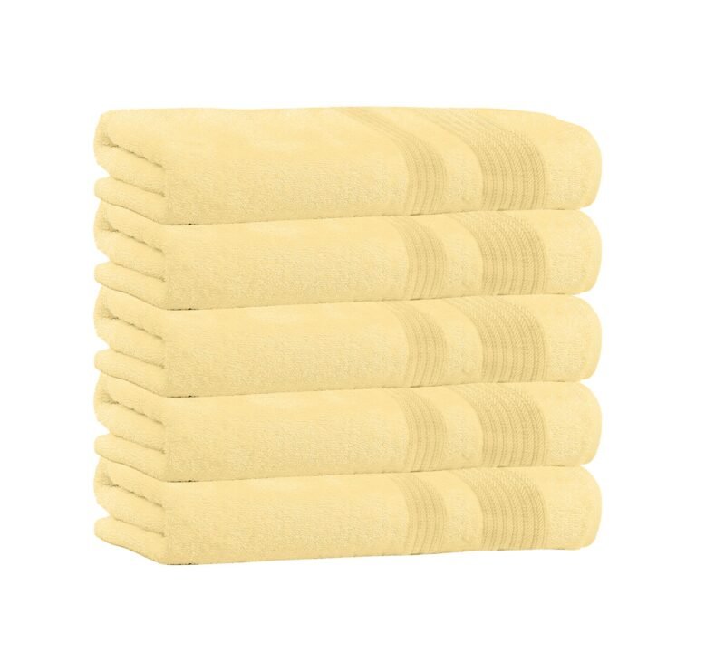 5 Piece 100% Cotton Bath Towel Set - Image 5