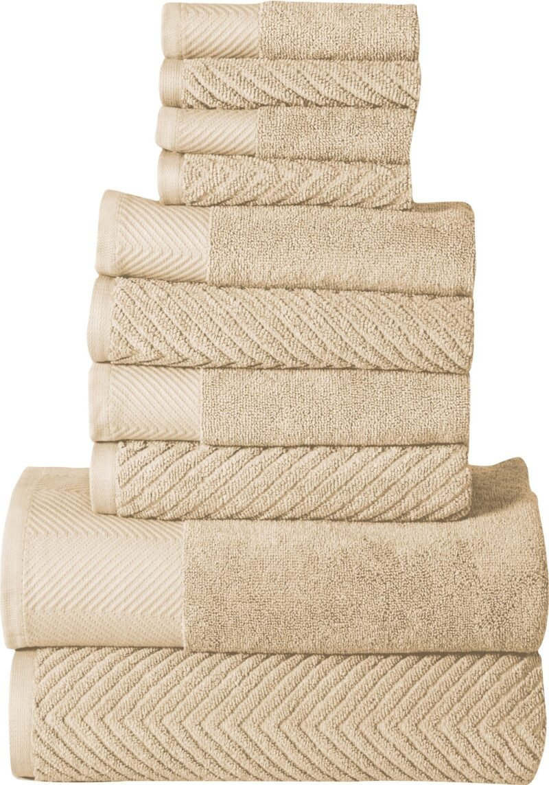 10 Piece 100% Cotton Towel Set - Image 5