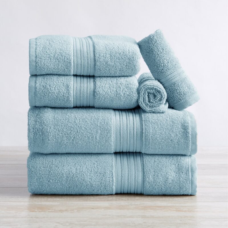 6 Piece 100% Cotton Towel Set - Image 5