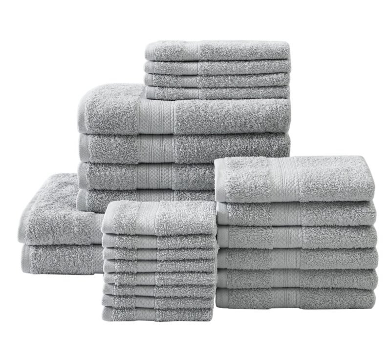 24 Piece 100% Cotton Bath Towel Set - Image 5