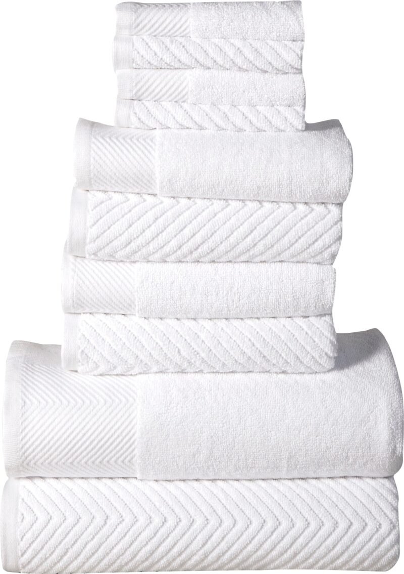 10 Piece 100% Cotton Towel Set - Image 6