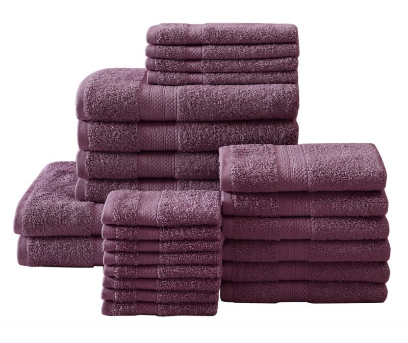 24 Piece 100% Cotton Bath Towel Set - Image 6