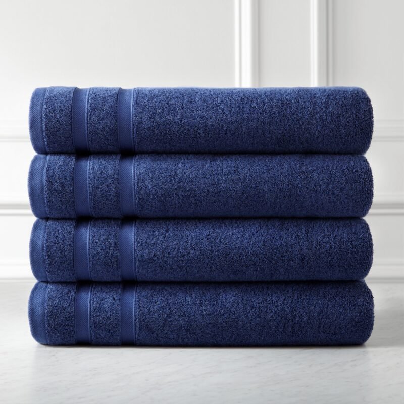 Premium Quality 4 Piece 100% Cotton Bath Towel Set - Image 6