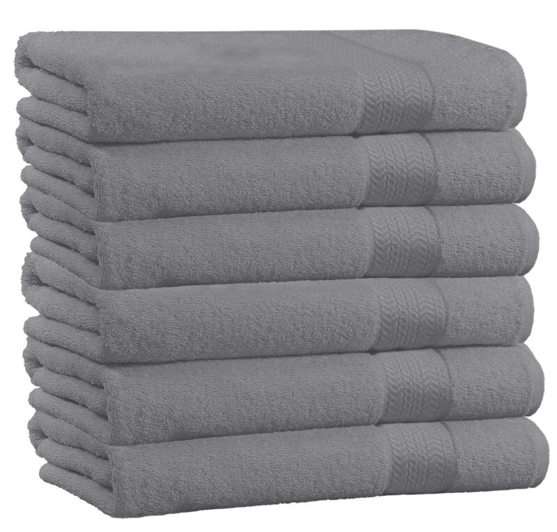 6 Piece 100% Cotton Bath Towel Set - Image 9